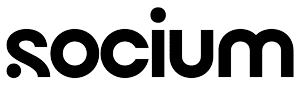Socium logo — black monochrome version